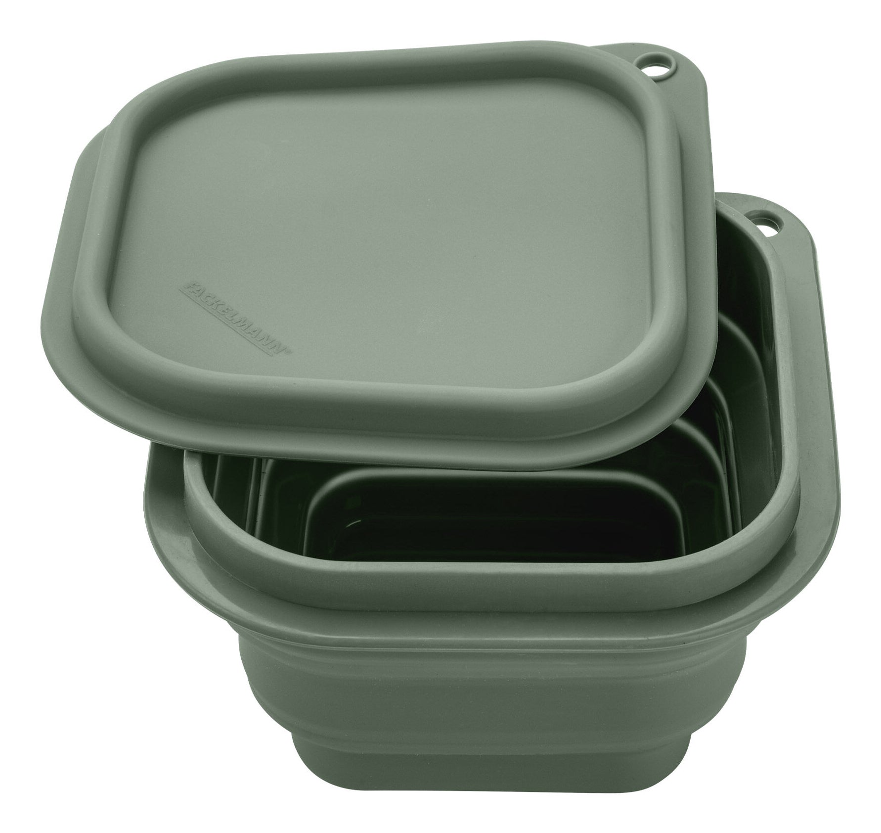 Fackelmann Lunchbox 12 × 12 × 8 cm, Silikon, Grün