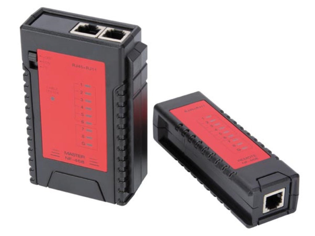Velleman 416108 – Netzwerk-Kabeltester – RJ45, RJ12/RJ11/RJ10, Kabelfehleranalyse