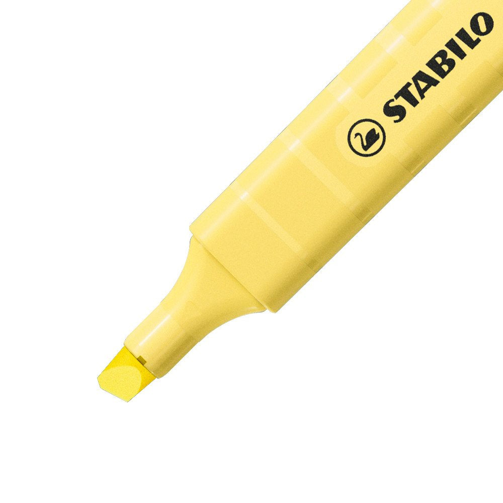 STABILO swing cool Pastel Edition Textmarker Gelb – Keilspitze, 1–4 mm