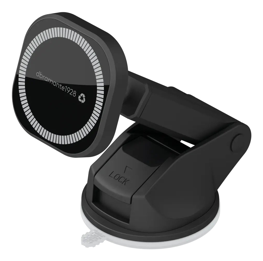 dbramante1928 Auto-Halterung, Saugnapf, 360° drehbar – für iPhone 12–17 – Schwarz, Kunststoff