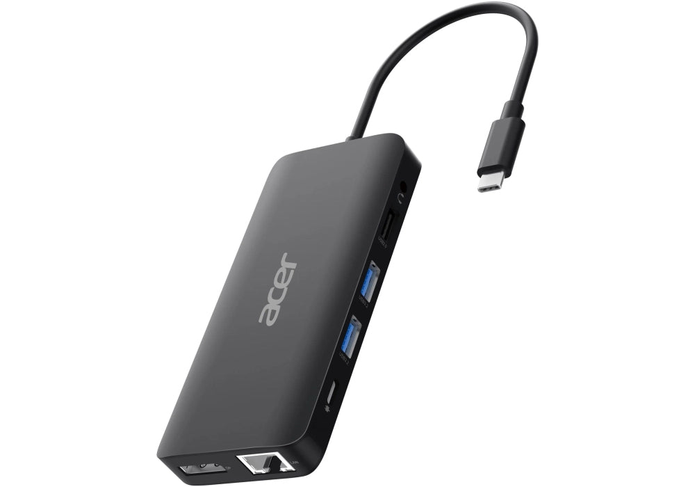Acer Dockingstation – USB-C, 1× DP, 2× HDMI, 2× USB-A, 100 W PD, GbE, für Windows/Mac/ChromeOS