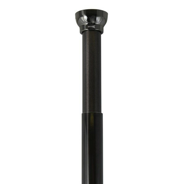 Spirella Badetuchstange Kreta – 125 cm, Aluminium, ohne Bohren, Schwarz