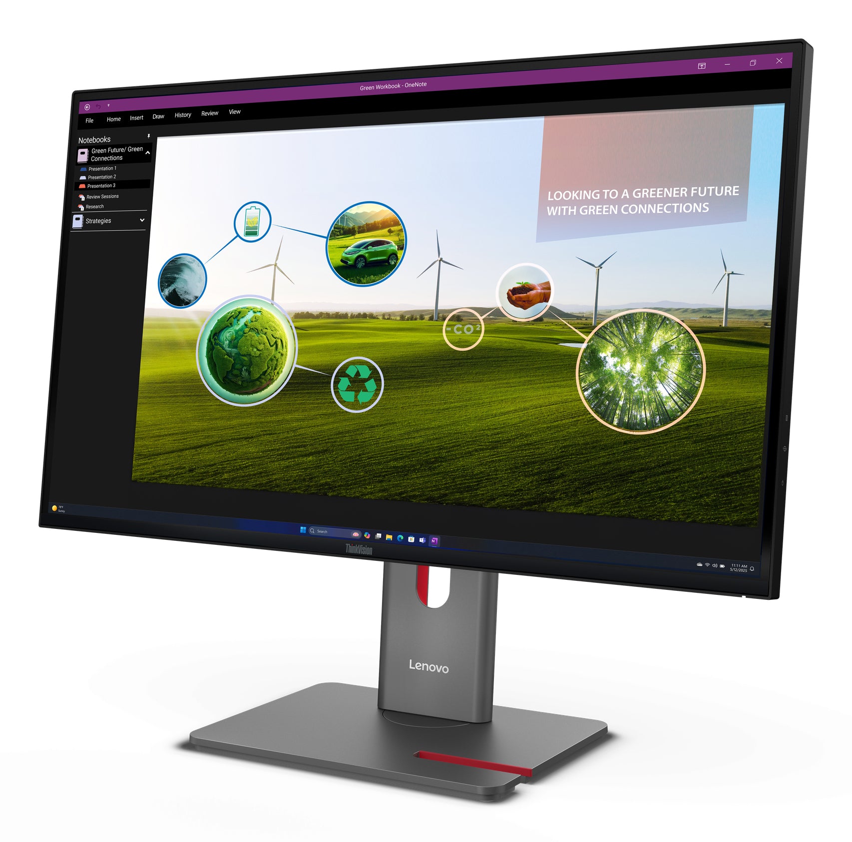 Lenovo ThinkVision P27Q-40 – Monitor, 27", 2560 × 1440 (WQHD), Schwarz