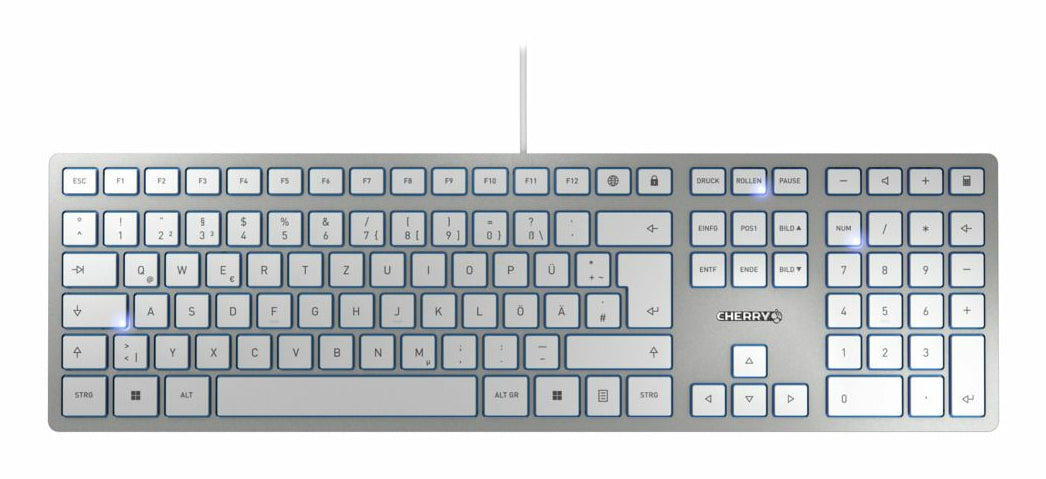 CHERRY KC 6000 Slim – Tastatur, kabelgebunden (USB-A), ES-Layout (ES) – für Windows 10 & Windows 11 u. a.