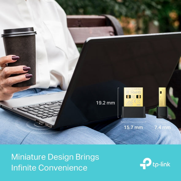 TP-Link Archer TX10UB Nano – USB-Adapter (Wi-Fi 6 (802.11ax), Dual-Band) – 600 Mbit/s, Bluetooth 5.3, USB 2.0