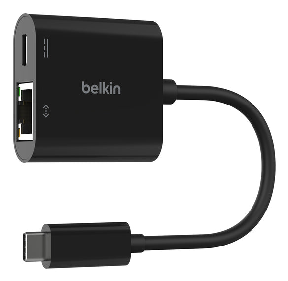 Belkin Netzwerkadapter USB-C zu RJ-45 – 10/100/1000 Mbit/s, USB 3.2 Gen 1 – für iPad/MacBook/Surface