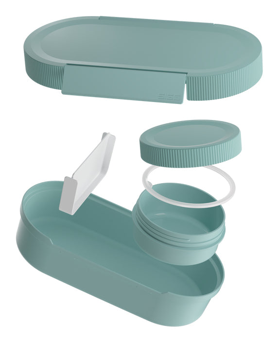 SIGG Lunchbox 1 l, 12,5 × 25 × 6 cm, Polypropylen (PP), 2 Fächer, blau