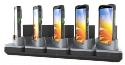 Zebra 5-Slot Lade-Cradle – Nur Laden – für TC501 – Schwarz/Grau
