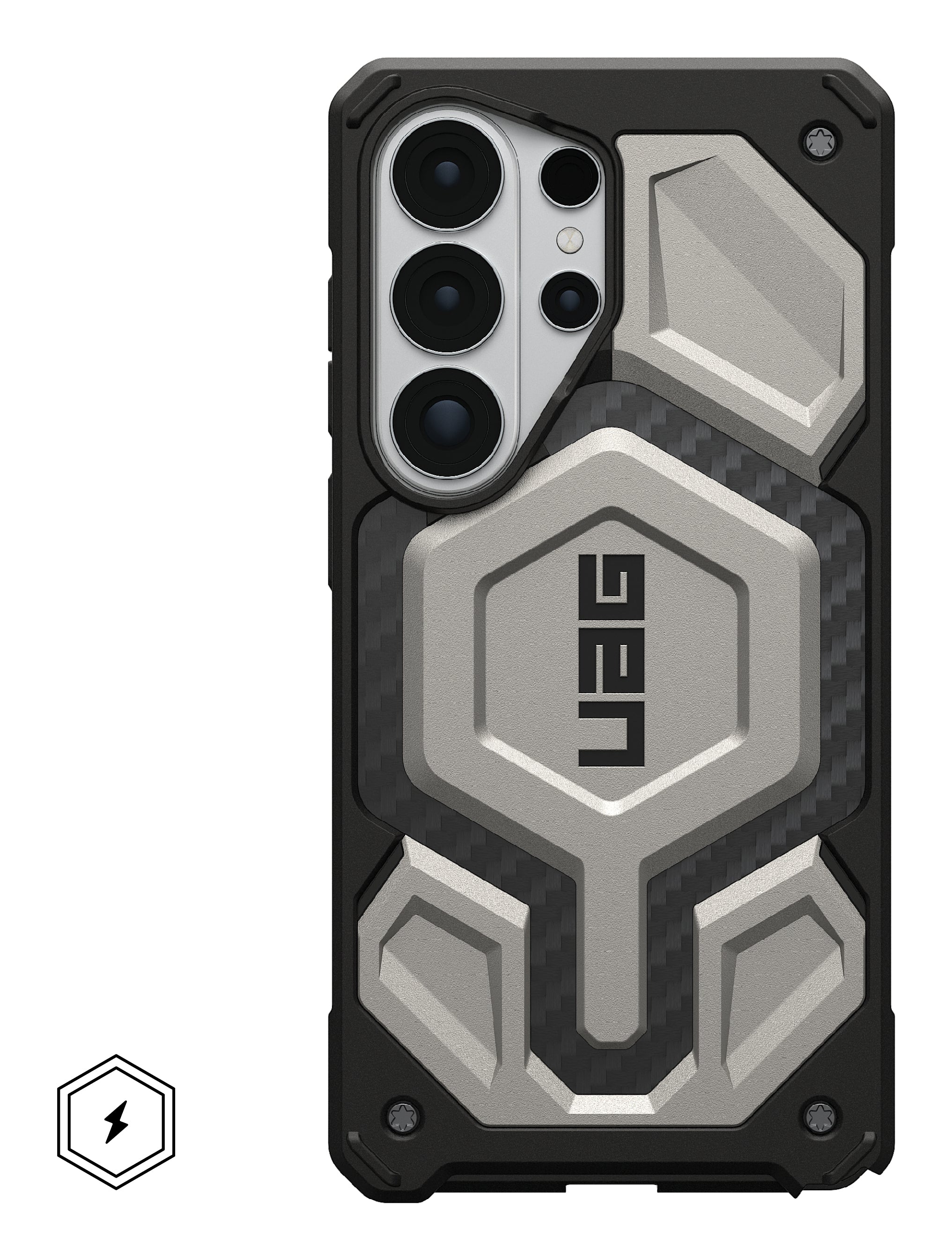 Urban Armor Gear UAG Monarch Pro – Rückcover – für Samsung Galaxy S26 Ultra, MagSafe, Metall, Titan, bis 7,6 m Sturzsicher