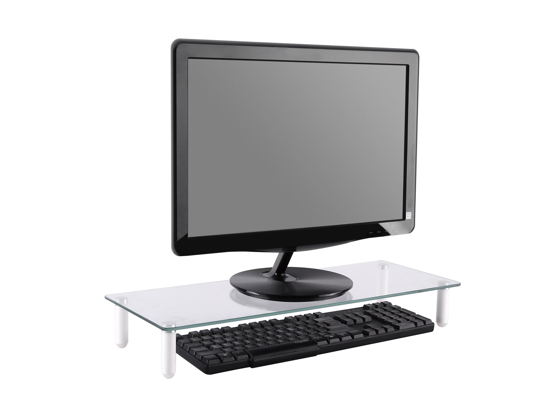 Equip 650882 – Monitor-Tischständer – freistehend – 1 Monitor – bis 20 kg/Monitor – Kabelmanagement, Transparent