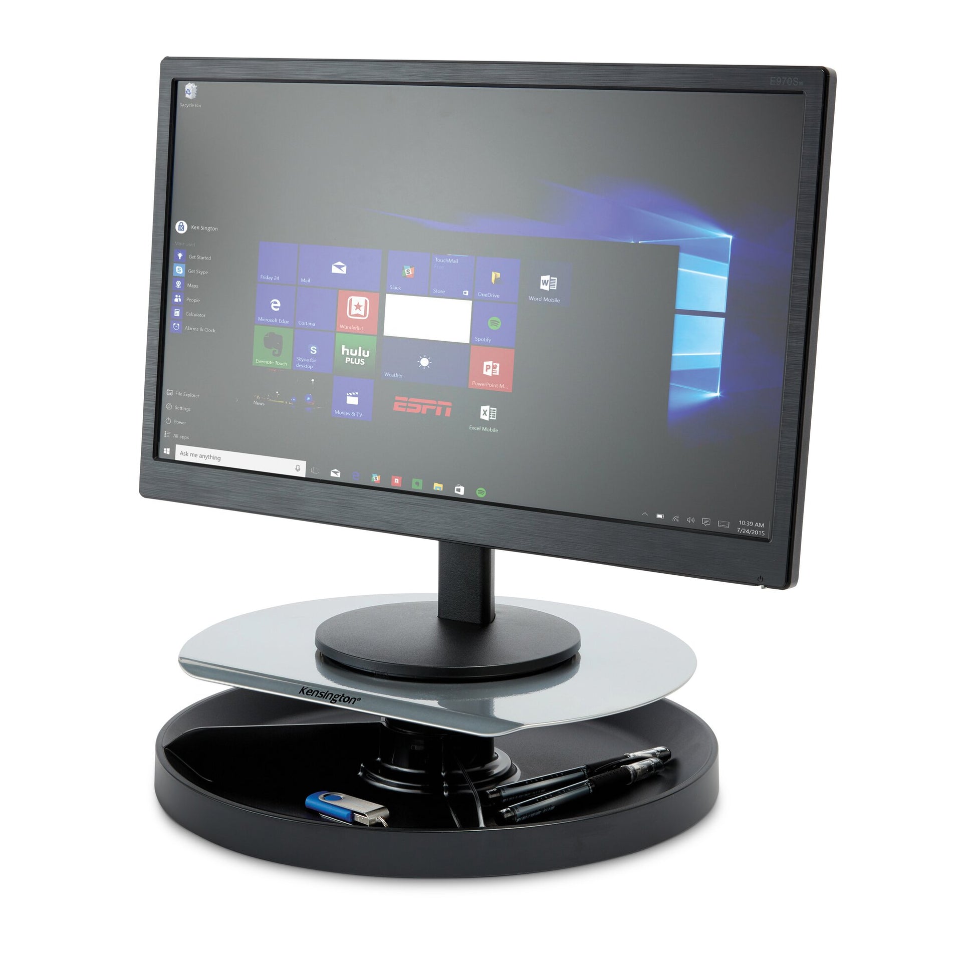 Kensington SmartFit Spin2 – Monitorhalterung, Standfuss, Grau