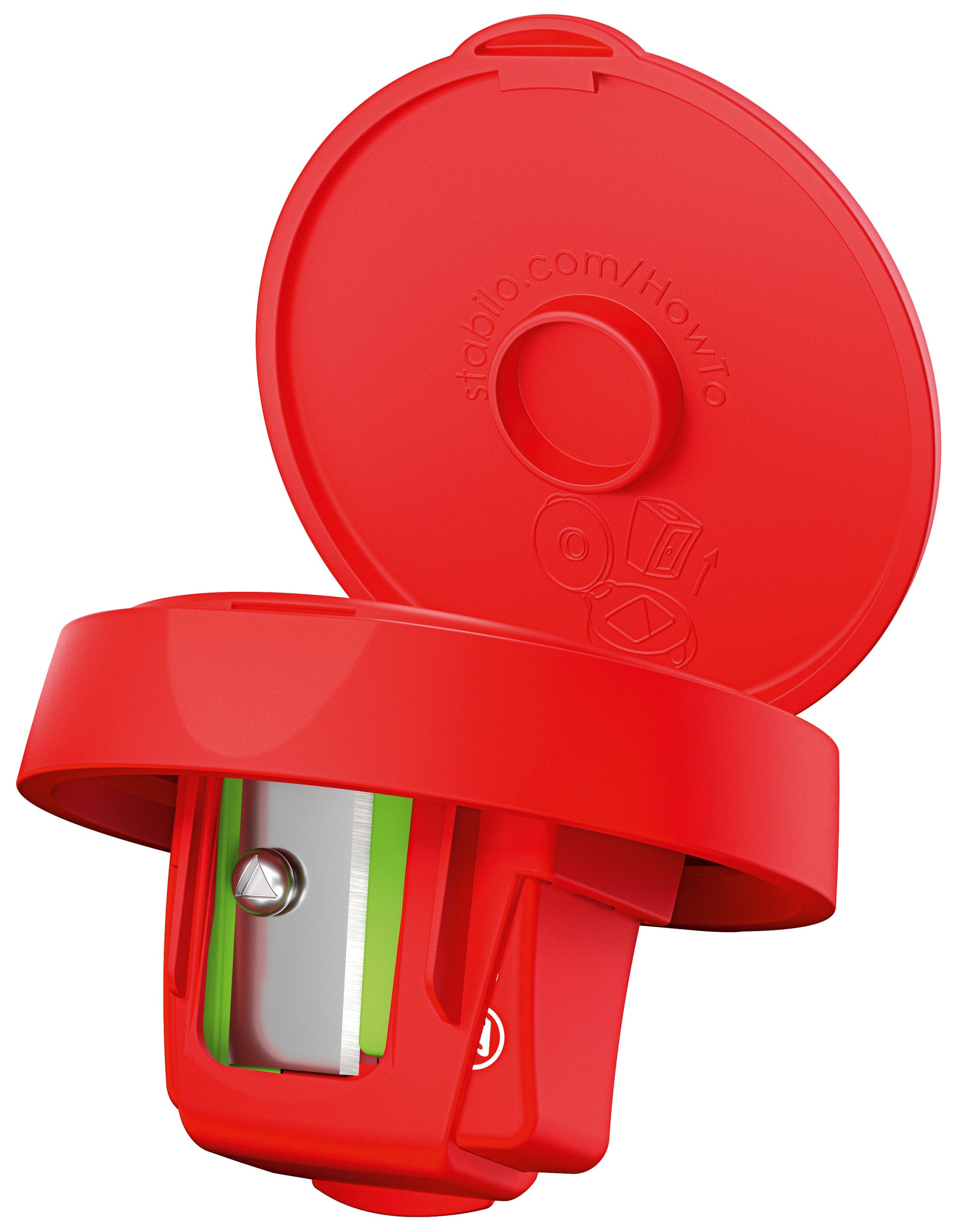 STABILO Spitzdose – für woody 3 in 1 – rot – mit Kindersicherung