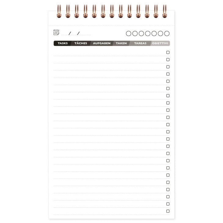 Clairefontaine AgeBag Task M Aufgabenheft – 12 × 20 cm, mehrsprachig, schwarz