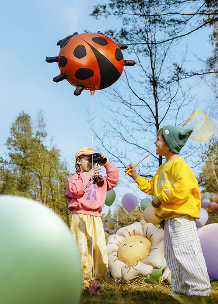 PartyDeco Folienballon Marienkäfer – mehrfarbig – 64,5 × 66 cm – 1 Stk