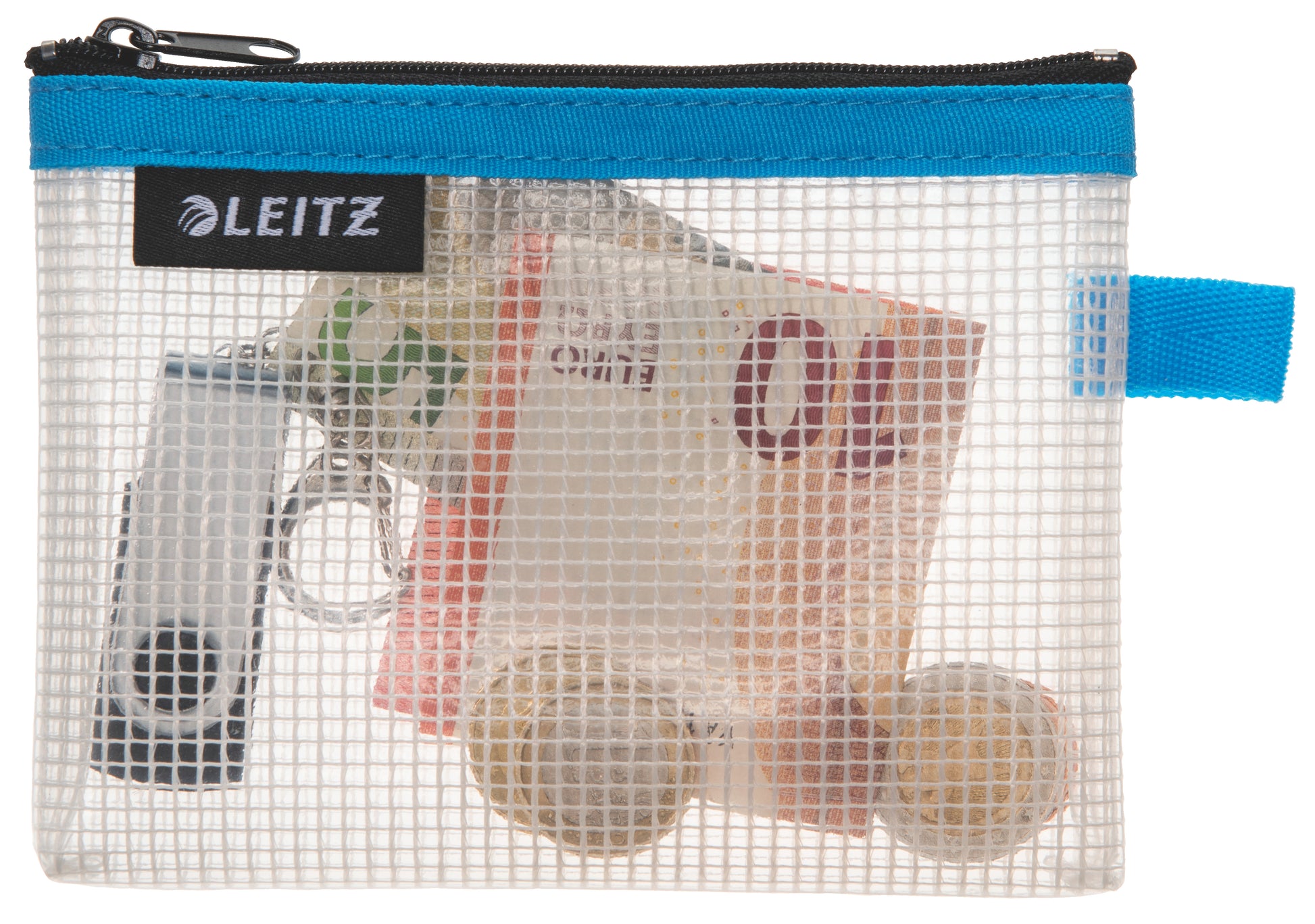 Leitz Reissverschlusstasche – wasserfest, mit Reissverschluss – 140 × 105 × 10 mm – blau – EVA (Äthylen-Vinyl)