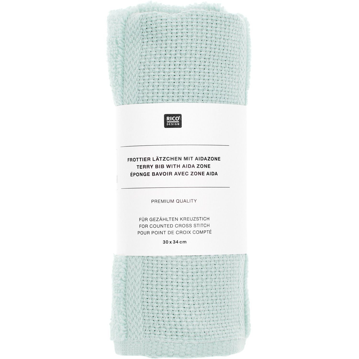 Rico Design Fütterungslätzchen 30 × 34 cm, Baumwolle, Mint