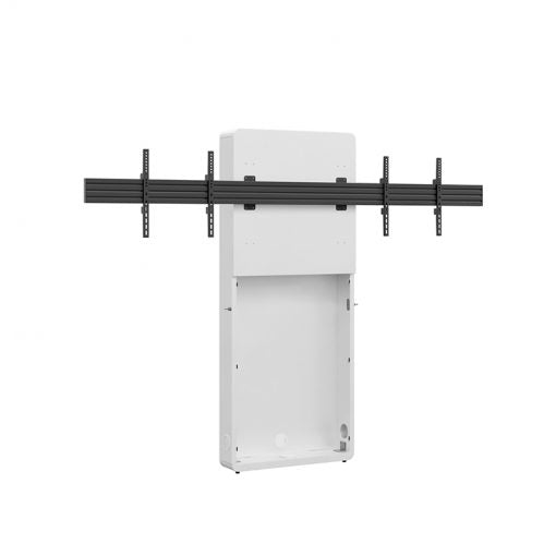 Hagor Wandlift (bodenstehend) – 55–65" – VESA 600×400 – bis 70 kg, für 2 Displays, Diebstahlsicherung – Weiss