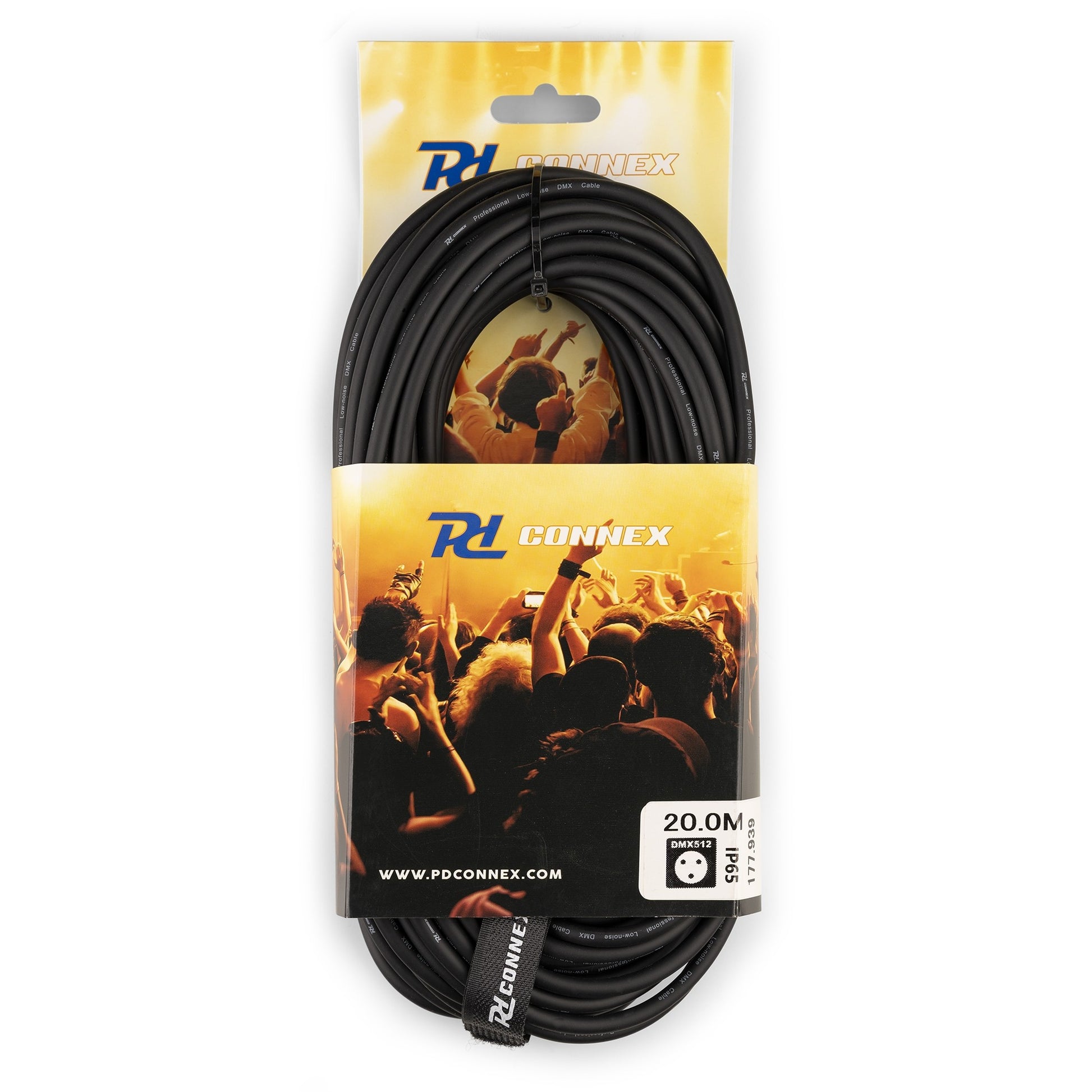 PD-Connex XLR-Kabel – 3-pol F–M – 20 m, IP65, für DMX