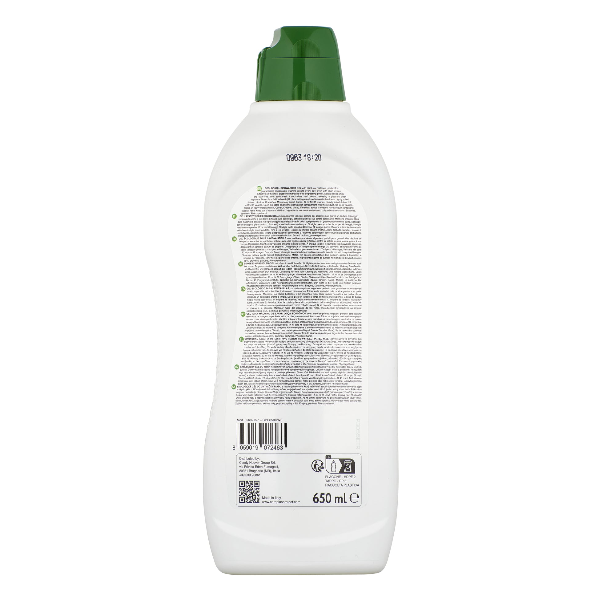 Care + Protect CarePlus Protect ECO+ Spülmaschinengel All-in-1 – 650 ml