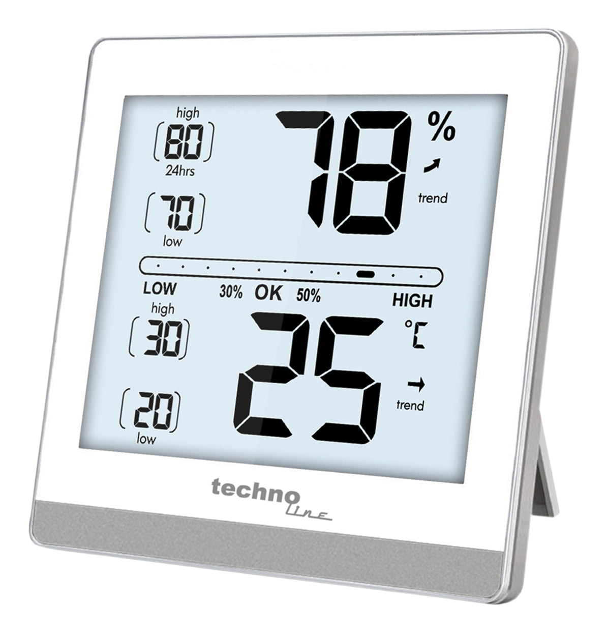Technoline WS9470 – Wetterstation, innen, Hygrometer & eingebautes Display – Weiss