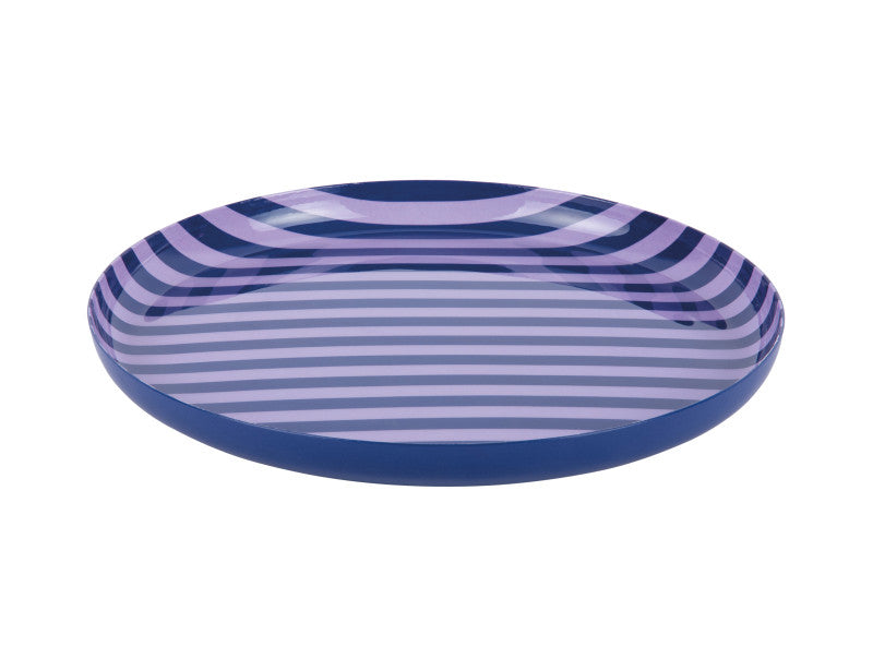 Present Time Speiseteller Animado Medium – Ø 22,0 cm, Eisen, Blau/Violett