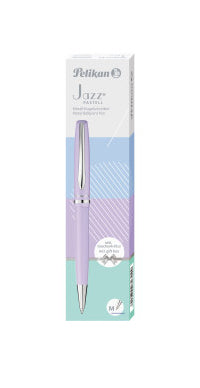 Pelikan Jazz Pastel K36 Kugelschreiber – Blau, Medium, Druck, Metall, Lavendel, dokumentenecht, nachfüllbar