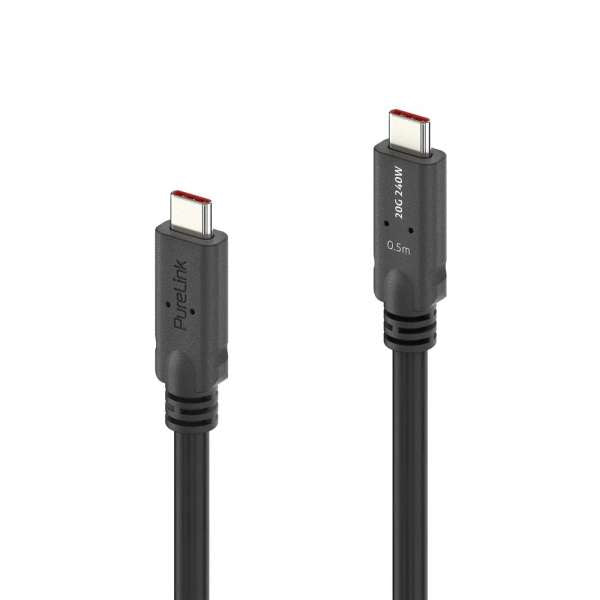 PureLink USB-Kabel, USB-C zu USB-C, 0,5 m, Lade-/Datenkabel, MicroX4