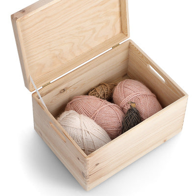Zeller Present Aufbewahrungsbox (mit Deckel) – Holz – Natur – 400 × 230 × 300 mm
