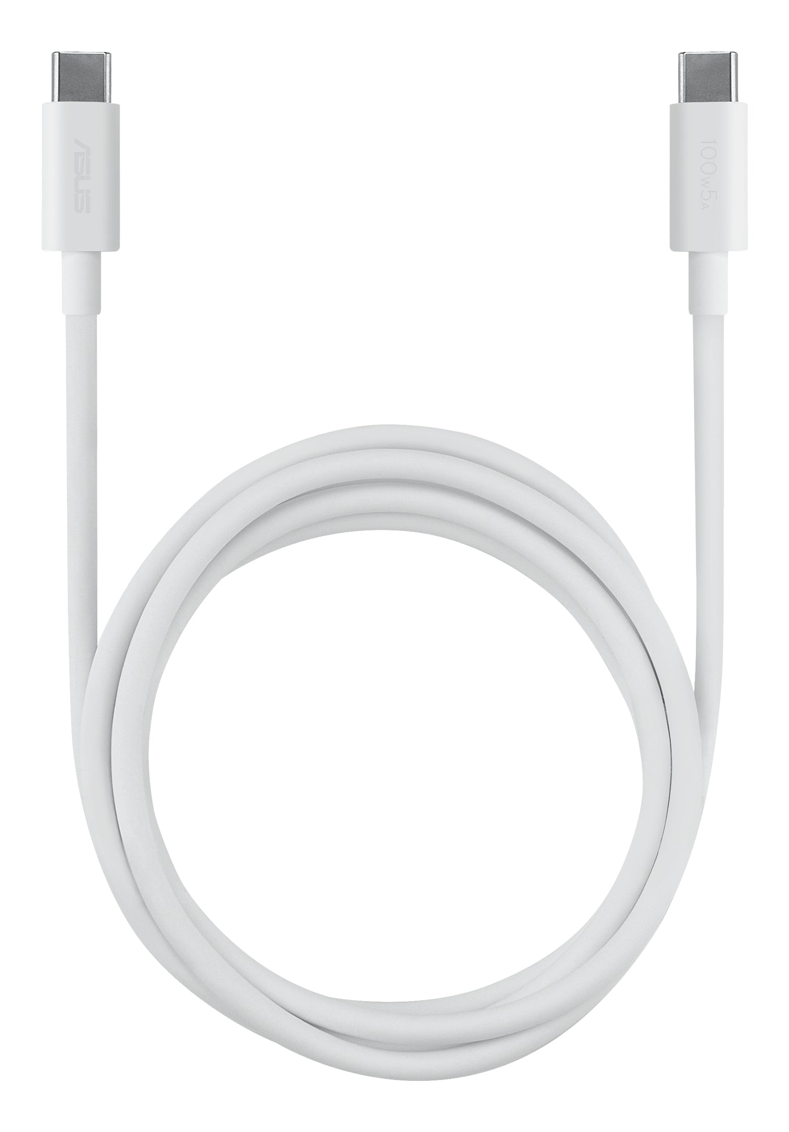 ASUS USB-C auf USB-C Kabel – USB 2.0 (480 Mbit/s) – 1,5 m – PD 100 W – TPE/ABS-Mantel – Weiss