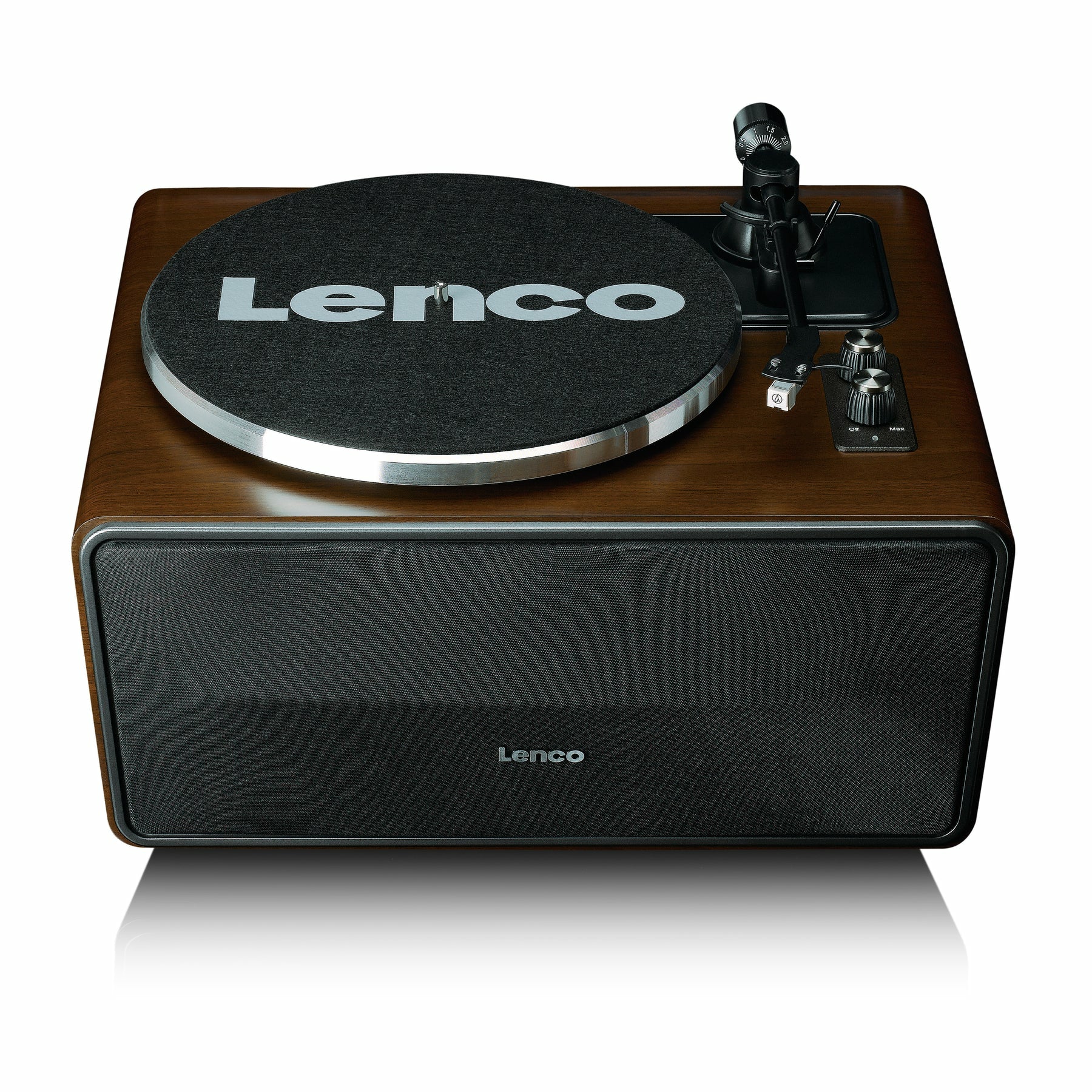 Lenco LS-470WA – Plattenspieler (Riemenantrieb, Start-Stopp), Bluetooth, Phono-Vorverstärker, 33⅓/45 U/min – Nussbaum