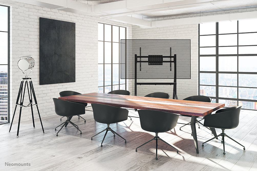 Neomounts FL50-525BL1 – Trolley, höhenverstellbar, für 55–86", VESA 100×100–900×600, bis 76 kg, schwarz