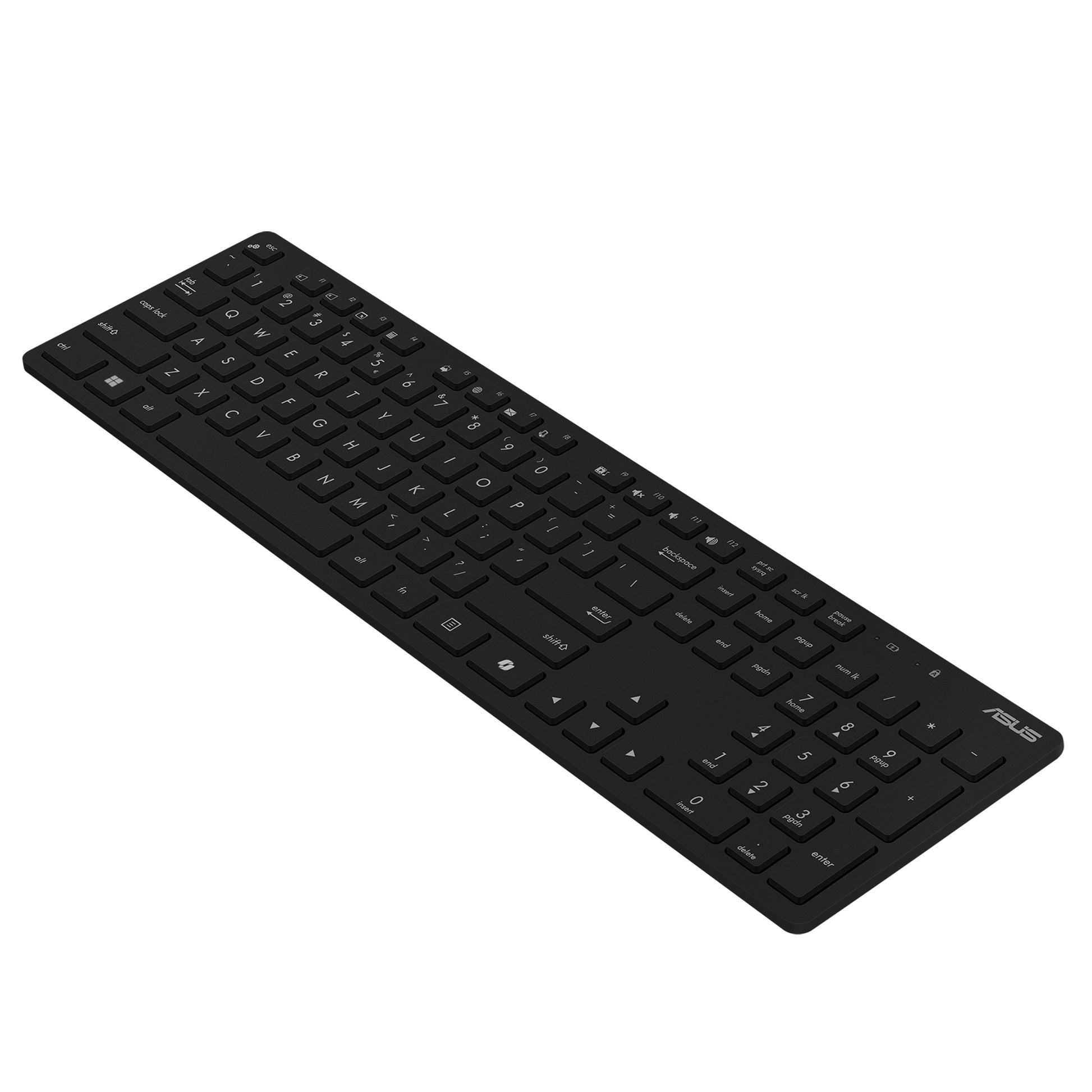 ASUS W5000 – Tastatur-Maus-Set – 2,4 GHz (Empfänger) – Optischer Schlüsselschalter – Schwarz