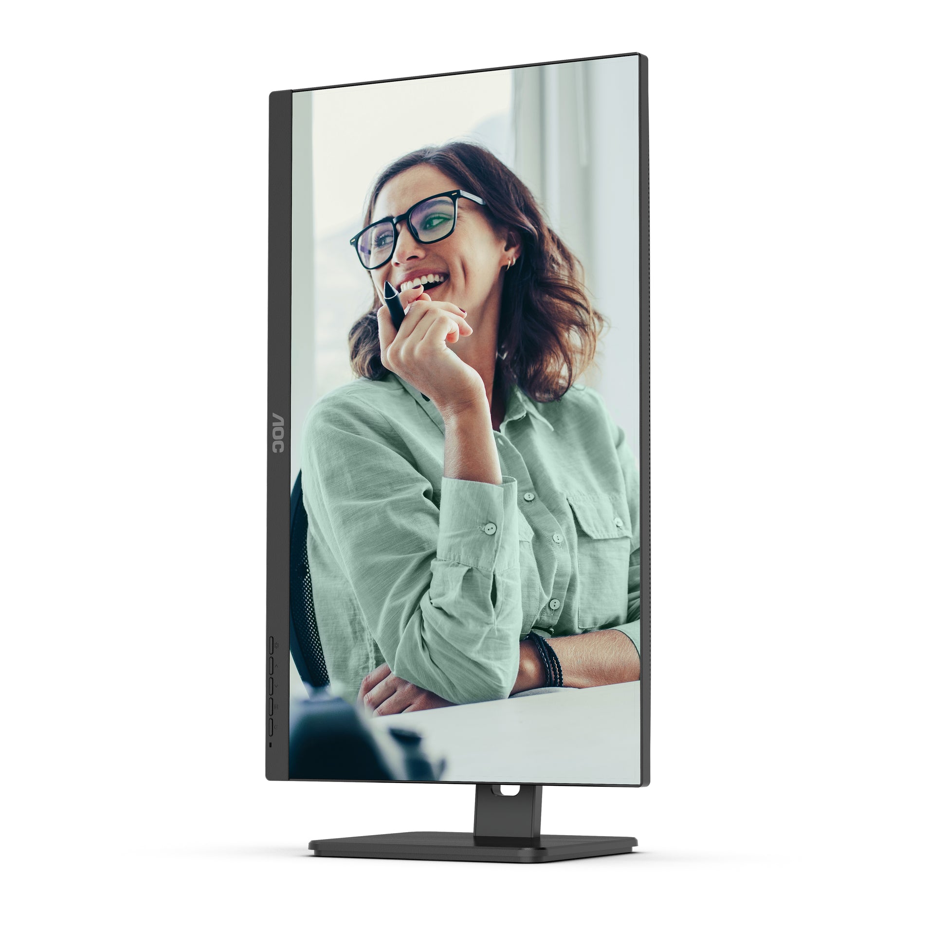 AOC Monitor, 27", IPS, 75 Hz, 350 cd/m², USB-C, Daisy Chain, USB-Hub, VESA 100 × 100, Schwarz