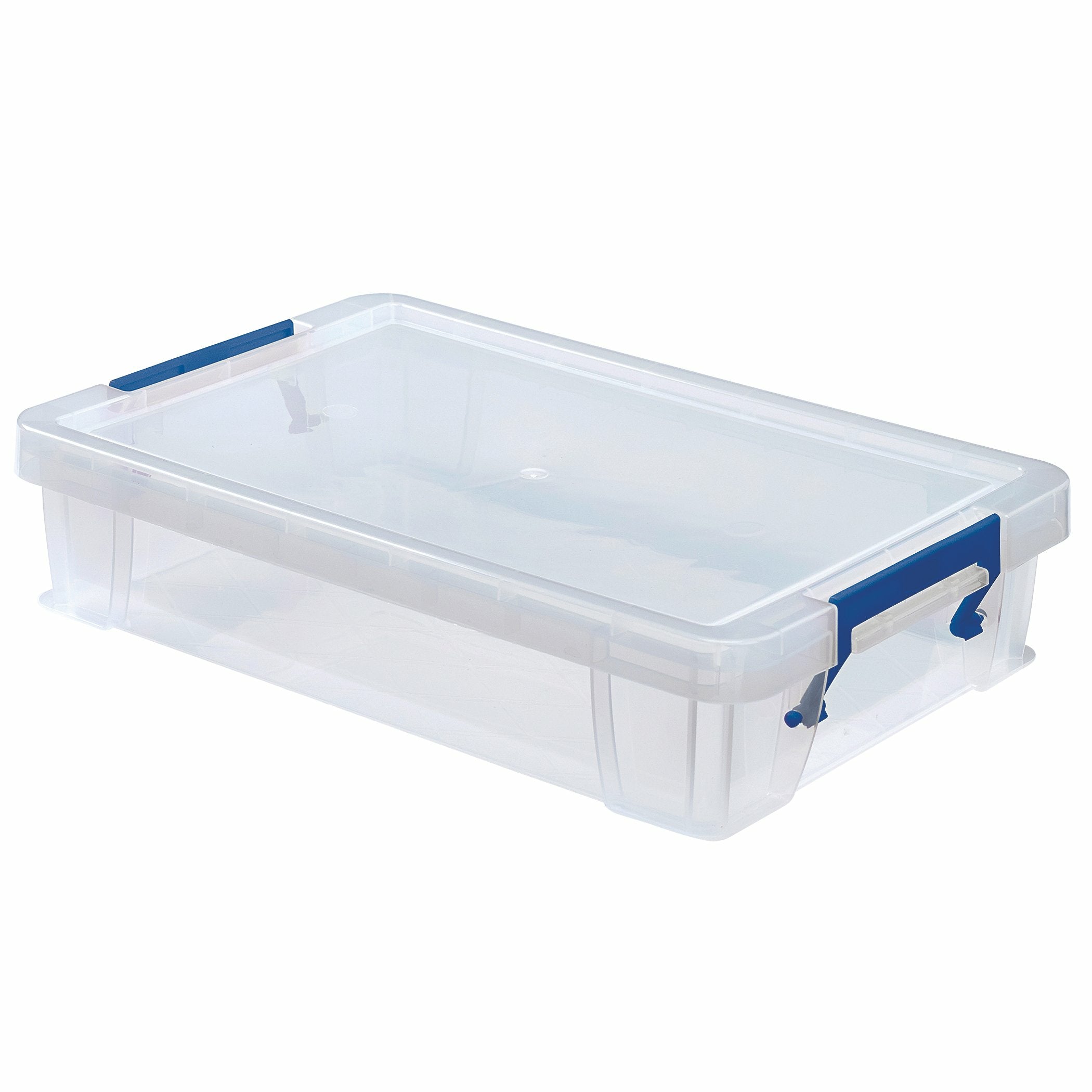 Fellowes Aufbewahrungsbox 5,5 L (mit Deckel) – Polypropylen – transparent – mit Griff – 395 × 90 × 255 mm