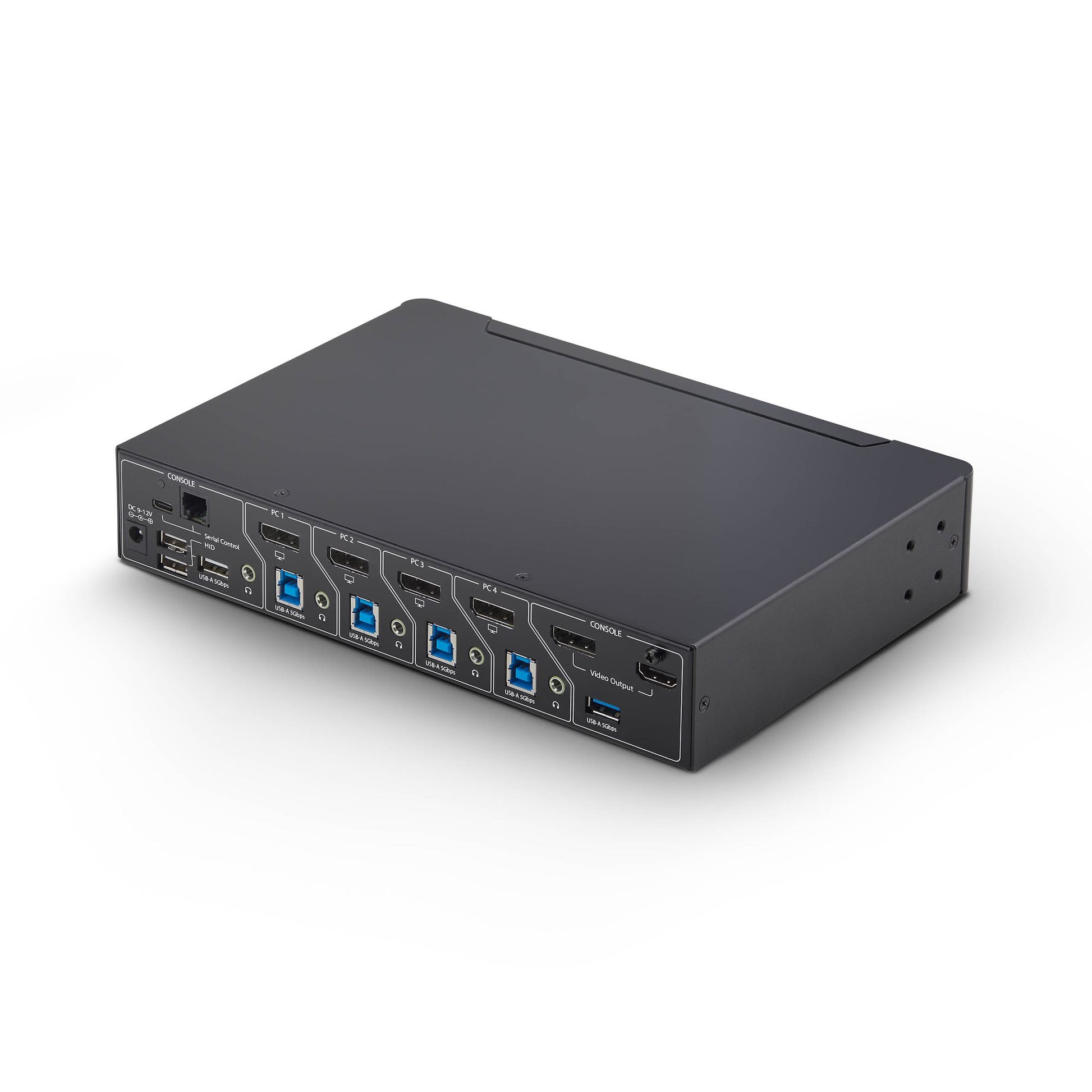 StarTech.com P4AD122M-KVM-SWITCH – 4-Port DP KVM-Switch – 4K/60 Hz, USB 3.0-Hub, Audio