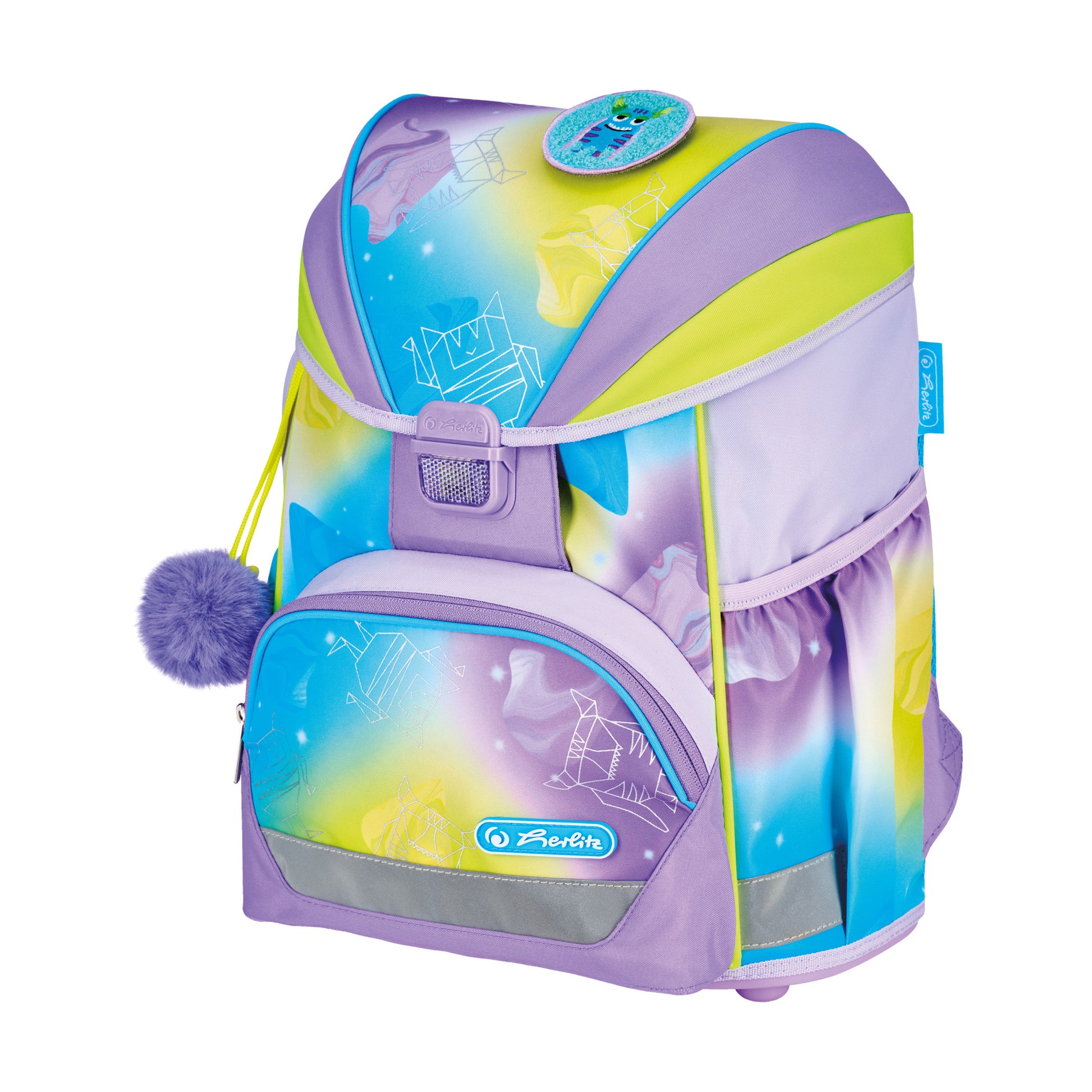 Herlitz UltraLight XL Plus – Schulrucksack-Set, Little Monster, 22 l, 32×39×25 cm