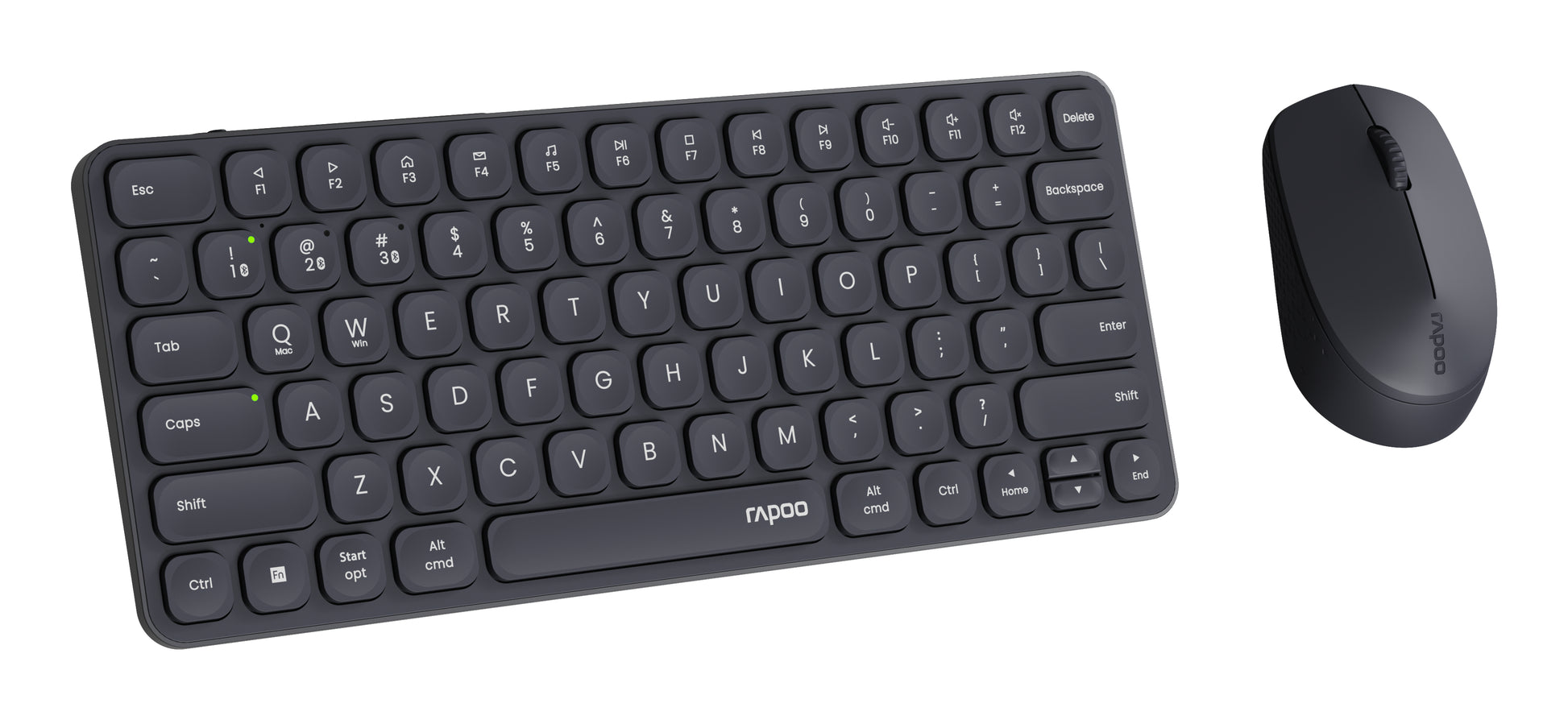 Rapoo 9610M – Tastatur, kabellos (Bluetooth/2,4 GHz), CH-Layout (DE-CH) – für Windows & macOS