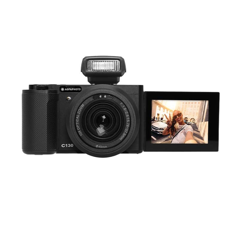 AgfaPhoto Realishot C130 – 10× optischer Zoom, 24 MP, 4K, schwarz