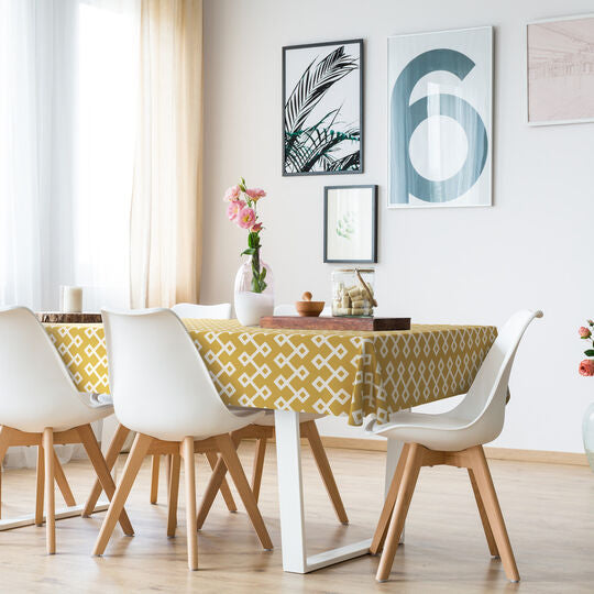 d-c-fix Tischdecke – 140×180 cm, PP, Gelb, Muster