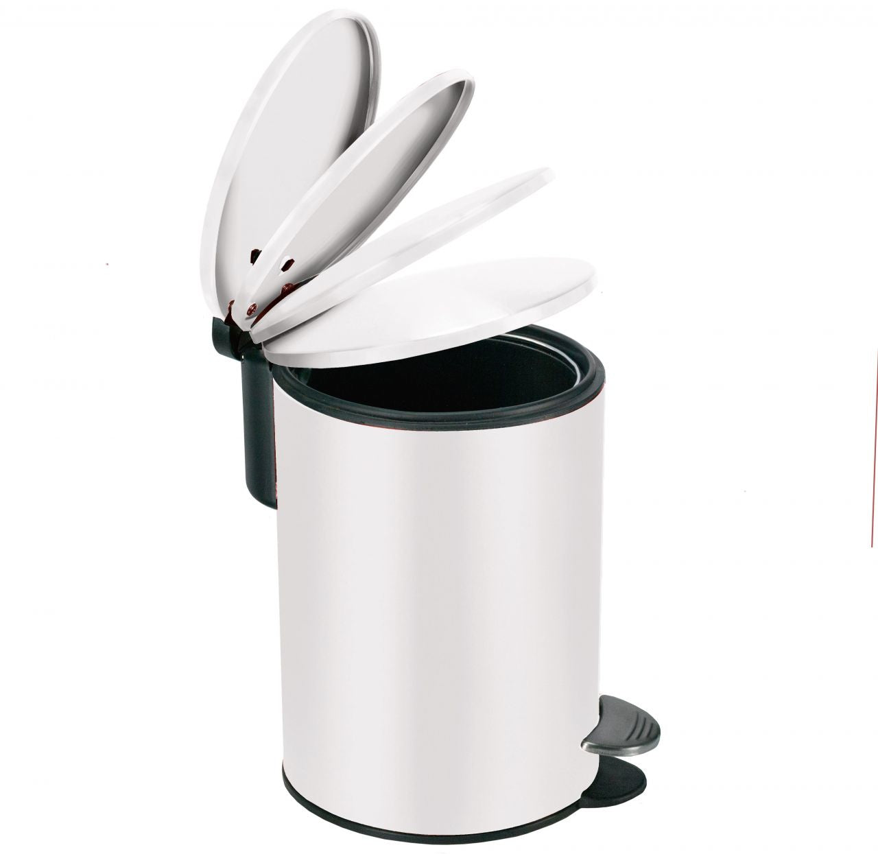 Kleine Wolke Treteimer Silence – 3 l – Metall, rund – weiss – Soft-Close