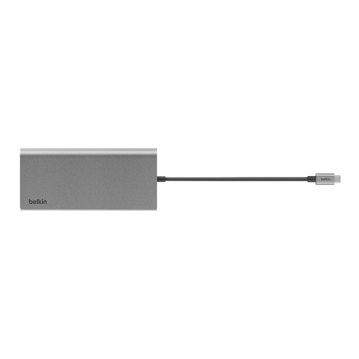 Belkin INC015BTSGY-CZ Multiport-Adapter – USB-C, 2× HDMI, 100 W PD, GbE, für Windows/Mac/iPadOS
