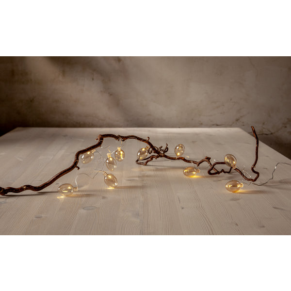 Star Trading Lichterkette – 1,35 m, Warmweiss, Beige, Timer, Batteriebetrieb 2× AA
