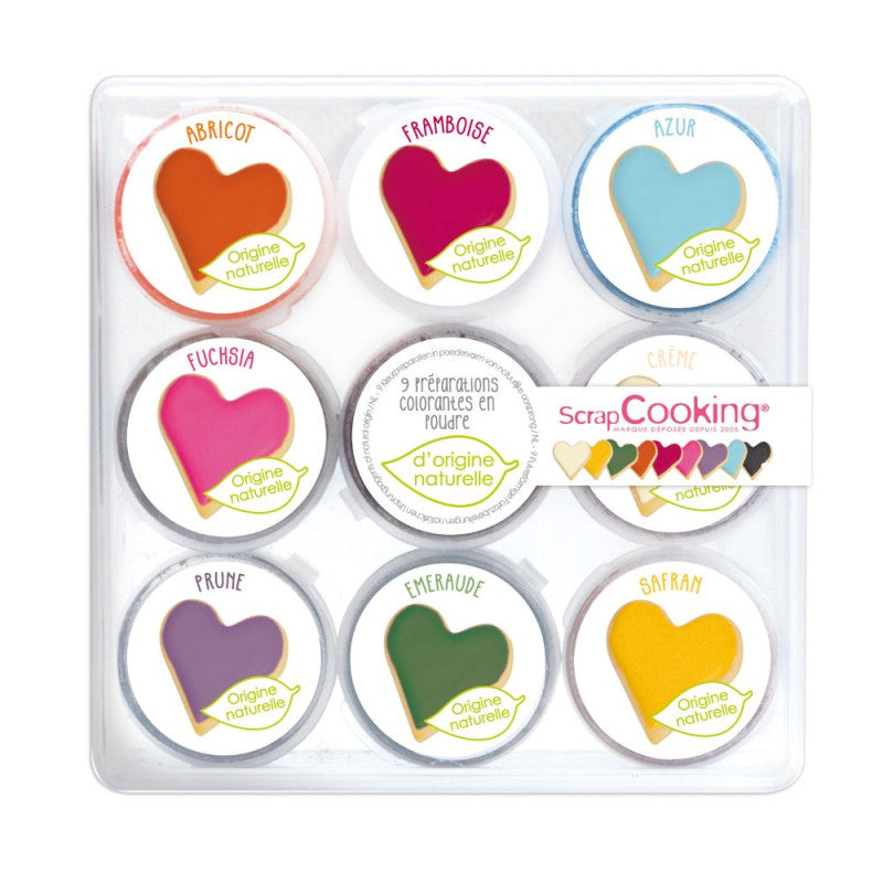 ScrapCooking Backaroma & -dekor, mehrfarbig (9 Farben), Pulver – 160 g