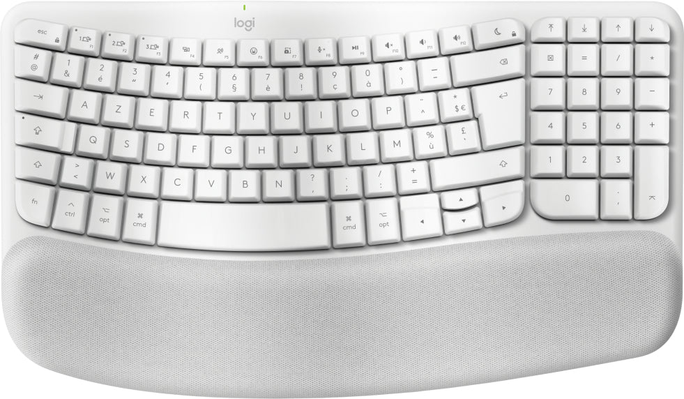 Logitech Wave Keys Für Mac – Tastatur, kabellos (Bluetooth), FR-Layout (FR), Weiss – für macOS