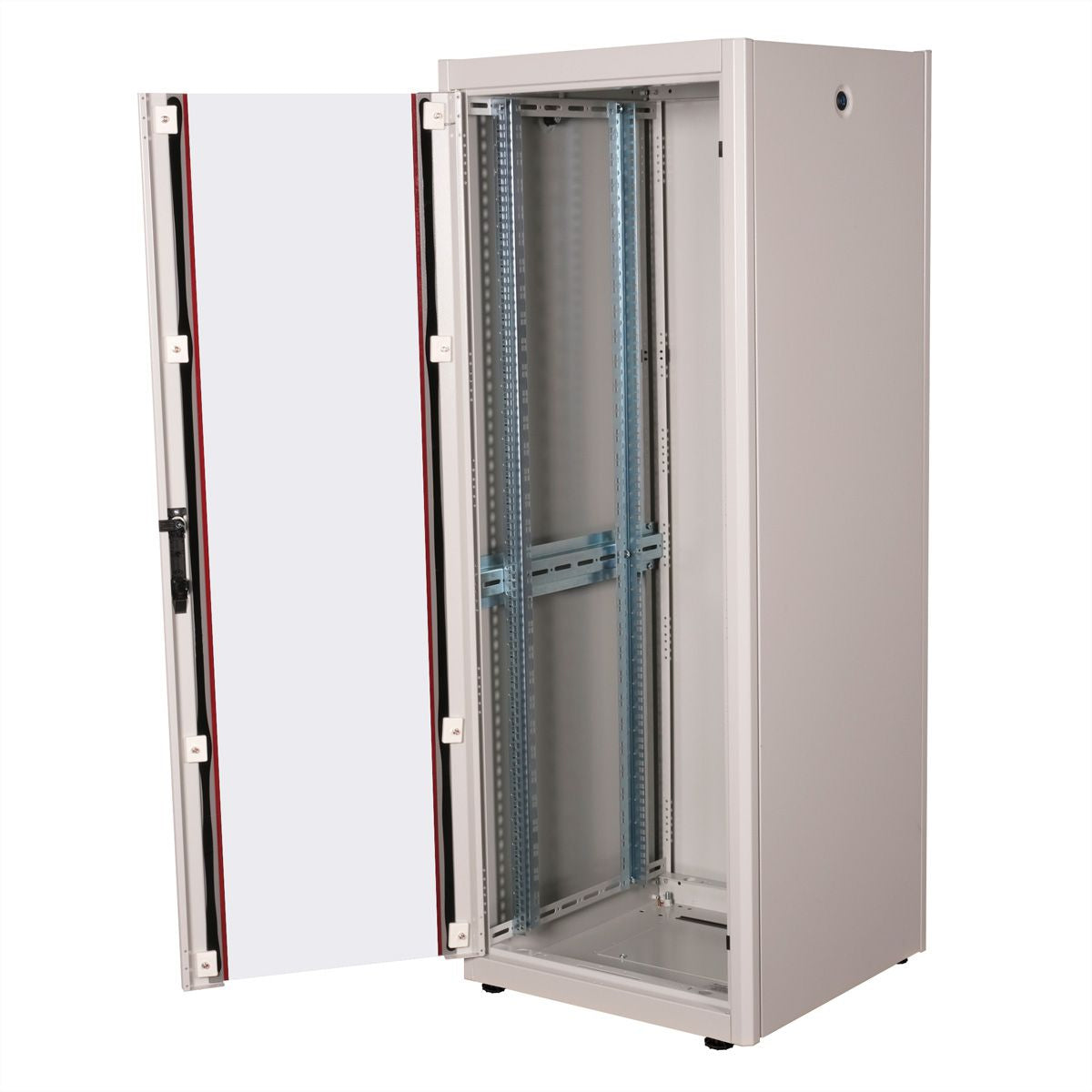 ROLINE Basic – 19" Netzwerkschrank 32U, IP20, abschliessbar, 600 × 600 × 1560 mm, lichtgrau, Stahl