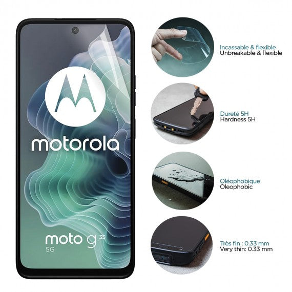 Mobilis Displayschutz (Folie), Stossfest – für Moto G35
