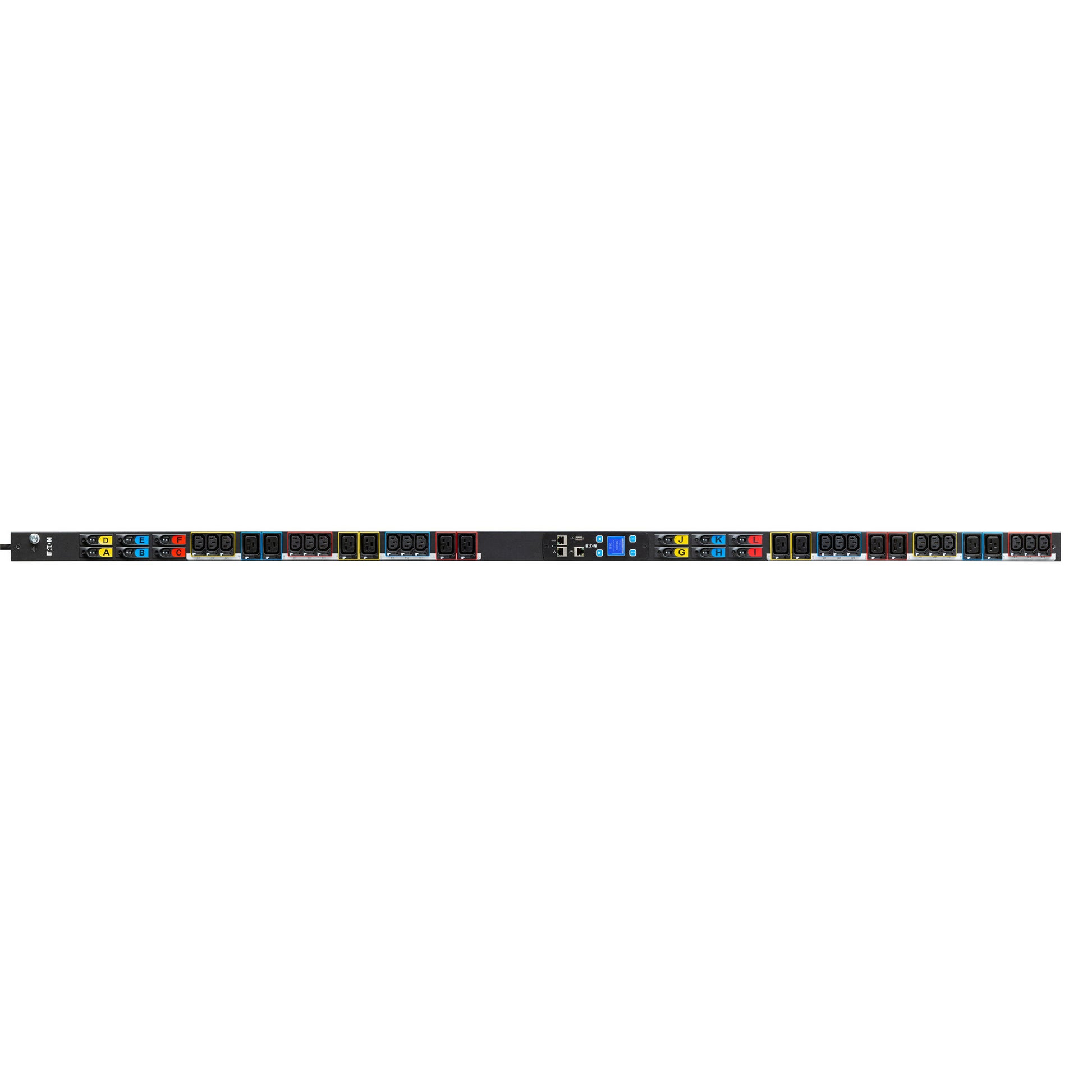 Eaton G3+ MI Rack-PDU 0U – Messbarer Eingang, CEE 63A 3Ph – C13×18, C19×12, 3 m Kabel – Schwarz