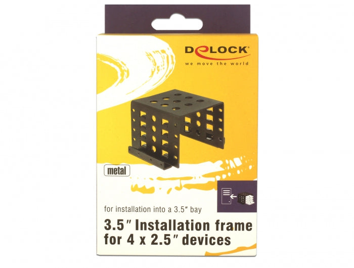 DeLOCK 18271 – 4-Bay 3,5" HDD-Einbausatz – für 2,5" HDD/SSD in 3,5"