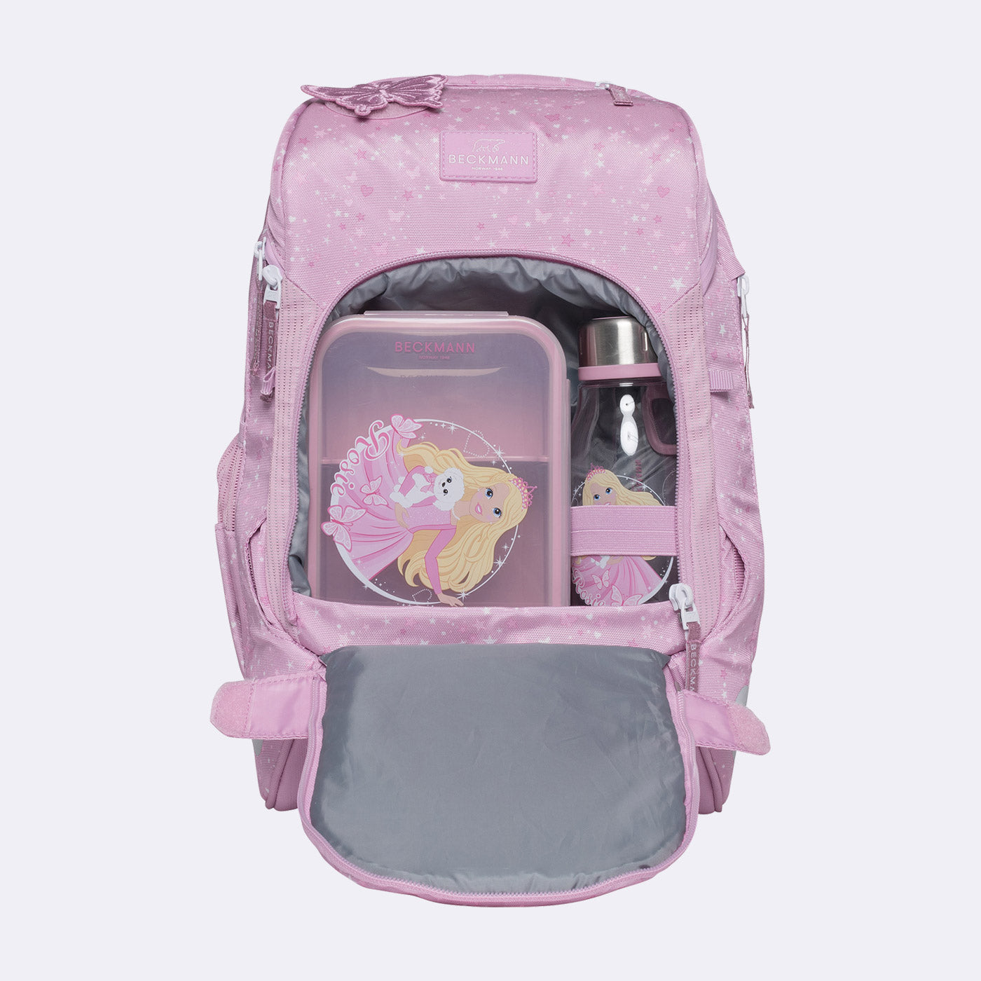 Beckmann Schulrucksack Active Air Flx – 6-teilig – Rosie – 26,0 × 39,0 × 22,0 cm
