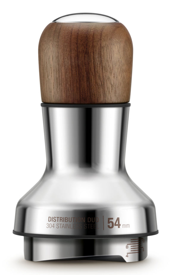 Sage Tamper – Ø 5,4 cm – für 54 mm Siebträger – Walnuss/Edelstahl